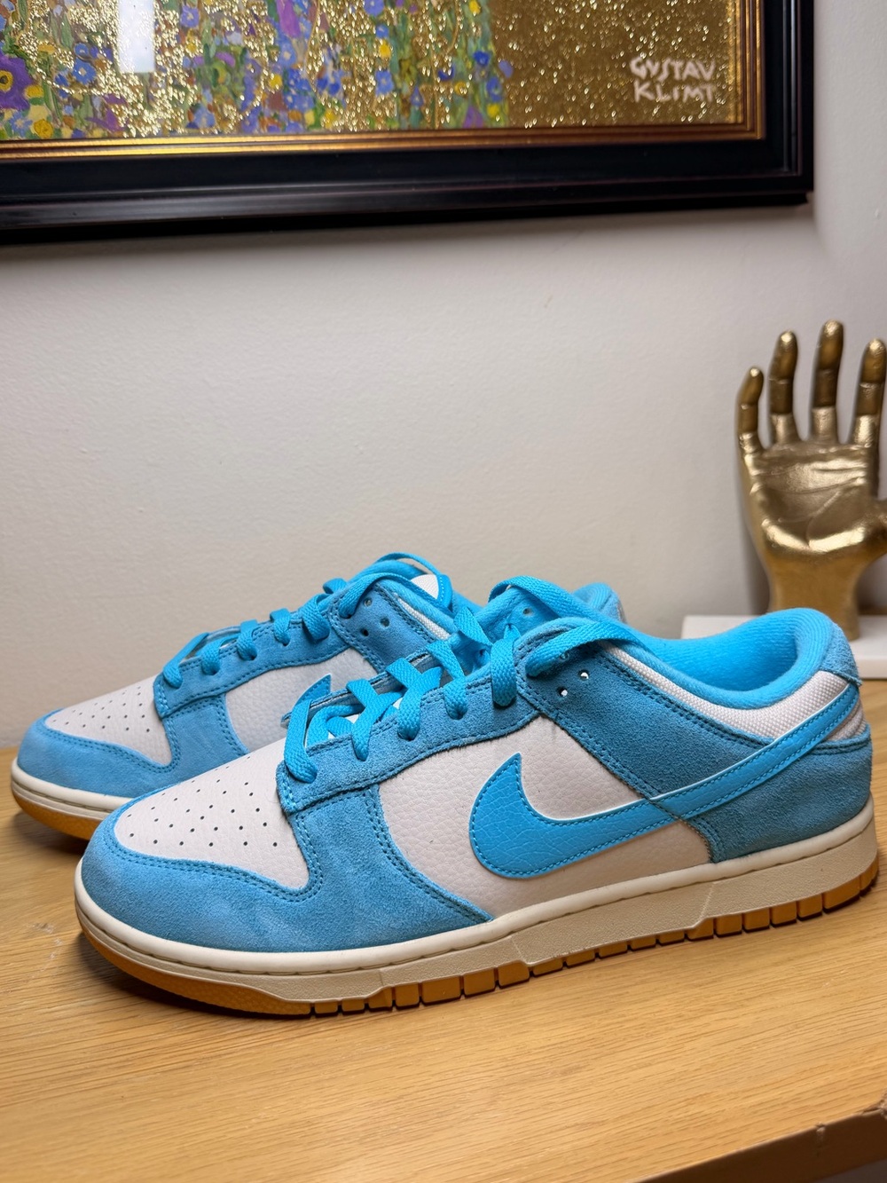 Nike Dunks Light Blue and White Low-Top Sneakers